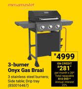 Megamaster 3-Burner Onyx Gas Braai 850016467