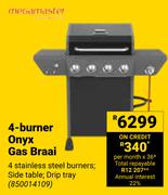 Megamaster 4-Burner Onyx Gas Braai 850014109