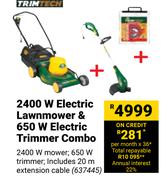 Trimtech 2400W Electric Lawnmower & 650W Electric Trimmer Combo  637445