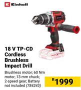 Einhell 18V TP-CD Cordless Brushless Impact Drill 784243