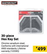 Mastercraft 30-Piece Hex Key Set 122085