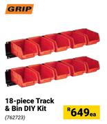 Grip 18-Piece Track & Bin DIY Kit 762723-Each