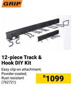 Grip 12-Piece Track & Hook DIY Kit 762721