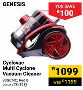 Genesis Multi Cyclone Vacuum Cleaner (Red & Black) 80CGMC