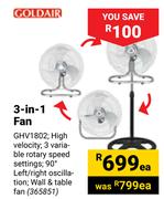 Goldair 3-In-1 Fan GHV1802