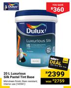 Dulux Luxurious Silk Pastel Tint Base 145941-20Ltr