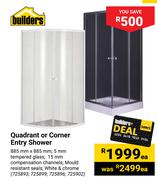 Builders Quadrant Or Corner Entry Shower-Each
