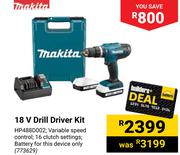 Makita 18V Drill Driver Kit HP488D002