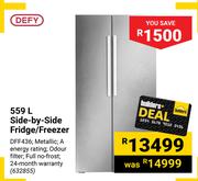 Defy 559Ltr Side-By-Side Fridge/Freezer DFF436