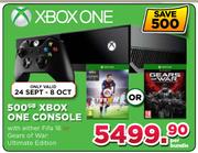 Xbox One 500GB Console With Either Fifa 16 Or Gears Of Wars Ultimate Edition-Per Bundle