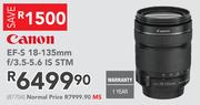 Canon EF-S 18-135mm f3.5-5.6 IS STM