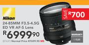 Nikon 24-85MM F3.5-4.5G ED VR AF-S Lens