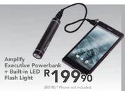 Amplify Executive Powerbank+Built In LED Flash Light