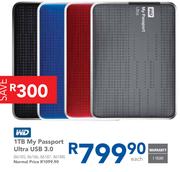 WD 1TB My Passport Ultra USB 3.0-Each