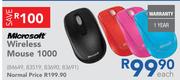 Microsoft Wireless Mouse 1000