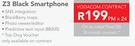 BlackBerry Z3 Black Smartphone-On An Initial Flexi 100
