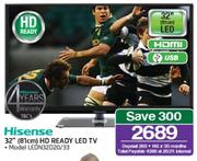 Hisense 32"(81cm) HD Ready LED TV LEDN32D20/33