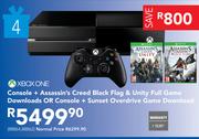 Xbox One Console + Assassin's Creed Black Flag & Unity Full Game Downloads Or Console + Sunset Overd