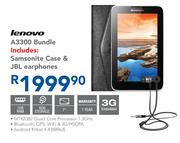 Lenovo A3300 Bundle+Samsonite Case & JBL Earphones