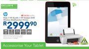 HP Slate 7 HD Bundle+HP Deskjet 2545 Wireless Multifunction Printer