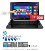 HP 15.6" Pavilion Touch Notebook