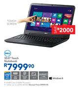 Dell 15.6" Touch Notebook 3537