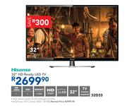 Hisense 32" HD Ready LED TV-32D33