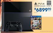 PS4 500GB Console+ GTA V