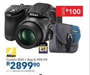 Nikon Coolpix I830 + Bag & 4GB SD