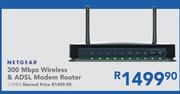 Netgear 300 Mbps Wireless & ADSL Modem Router