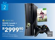 Xbox 360 500GB-Console + Fifa 15 Game Each