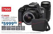 Canon EOS 1200D + 18-55mm + 75-300mm Camera + 8GB SD Card + Bag