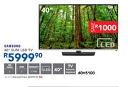Samsung 40" Slim LED TV-40H5100