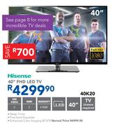 Hisense 40" FHD LED TV 40K20