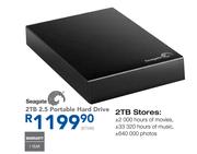 Seagate 2TB 2.5 Portable Hard Drive