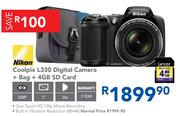 Nikon Coolpix L330 Digital Camera + Bag + 4GB SD Card