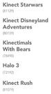 Xbox 360 Kinect Starwars/Kinect Disneyland Adventures/Kinectimals With Bears/Halo 3/Kinect Rush-Each