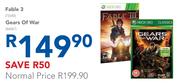Xbox 360 Fable 3 Or Gears Of Wars-Each