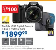 Nikon Coolpix L330 Digital Camera + Bag + 4GB SD Card