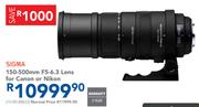 Sigma 150-500mm F5-6.3 Lens For Canon Or Nikon