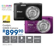 Nikon Coolpix S2800 Camera-Each