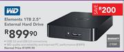 WD Elements 1TB 2.5" External Hard Drive