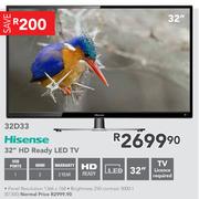 Hisense 32" HD Ready LED TV 32D33