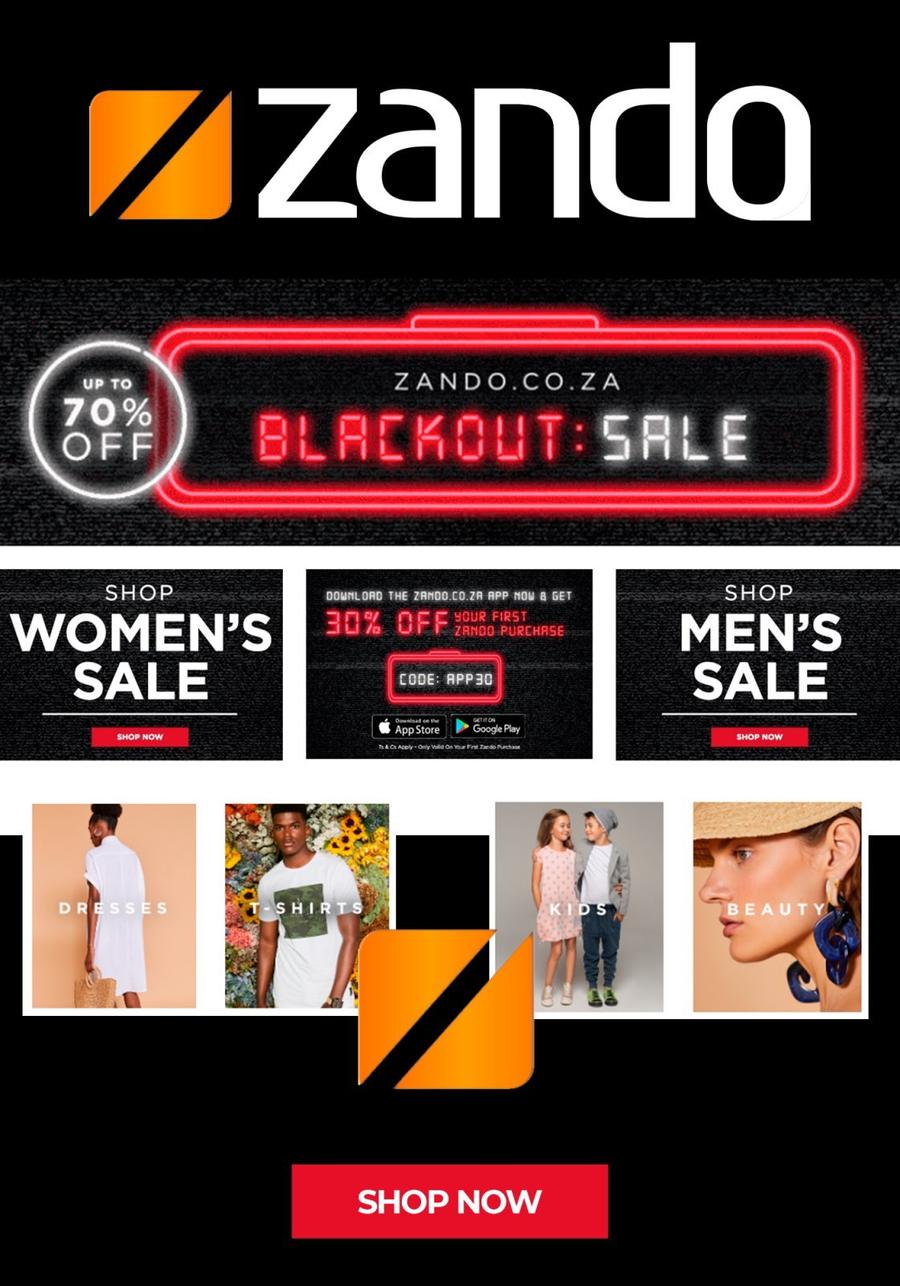 Zando : Blackout Sale (25 Nov 2019 