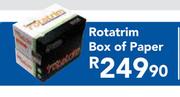 Rotatrim Box Of paper