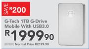 G-Tech 1TB G-Drive Mobil With USB3.0