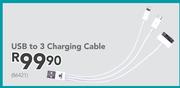 USB To 3 Charging Cable