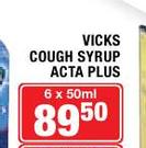 Vicks Cough Syrup Acta Plus-6x50ml