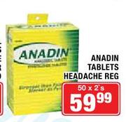 Anadin Tablets Headache Reg-50x2's