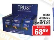 Trust Condoms Regular Hanging Pack-24x3's